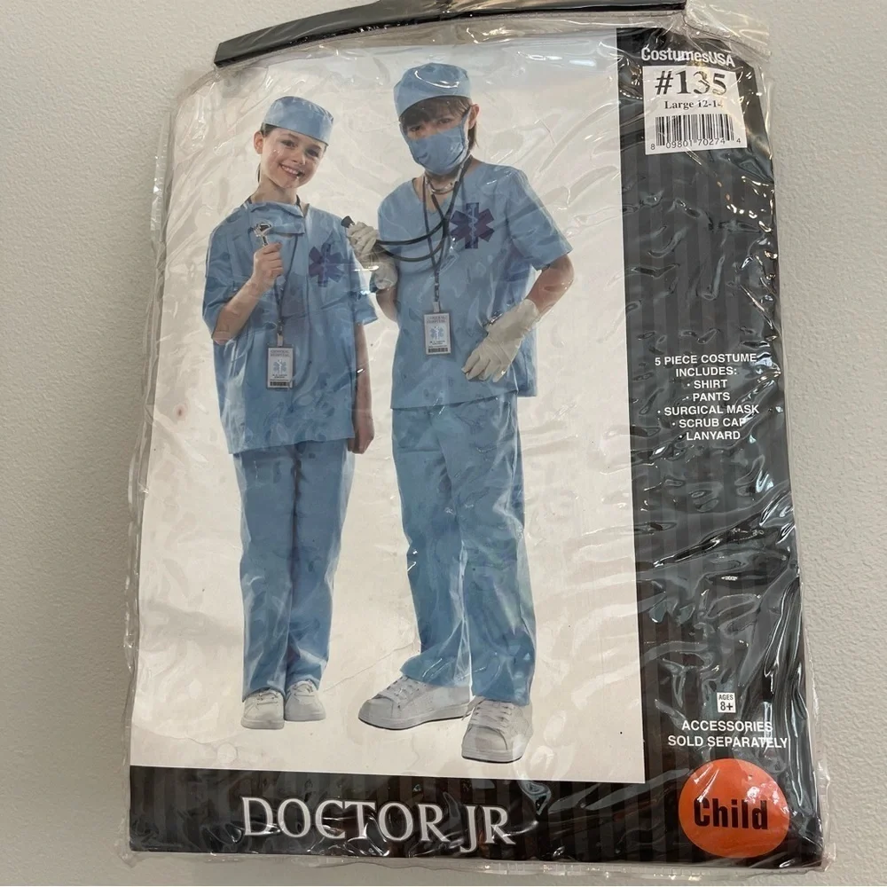 Doctor Jr Costume Kids 12-14 5 Piece Costume Halloween